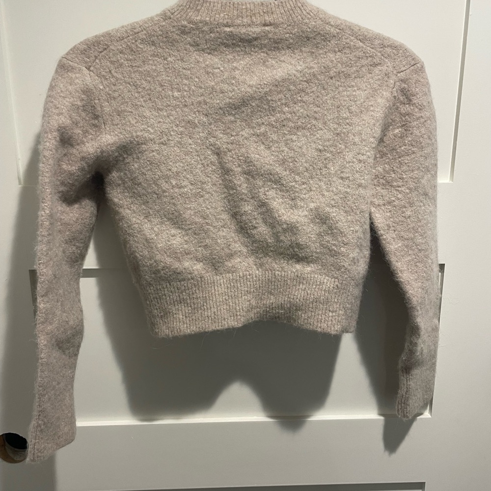 All Saints Cozy Soft Beige Women's Cropped Sweater - Picture 4 of 6